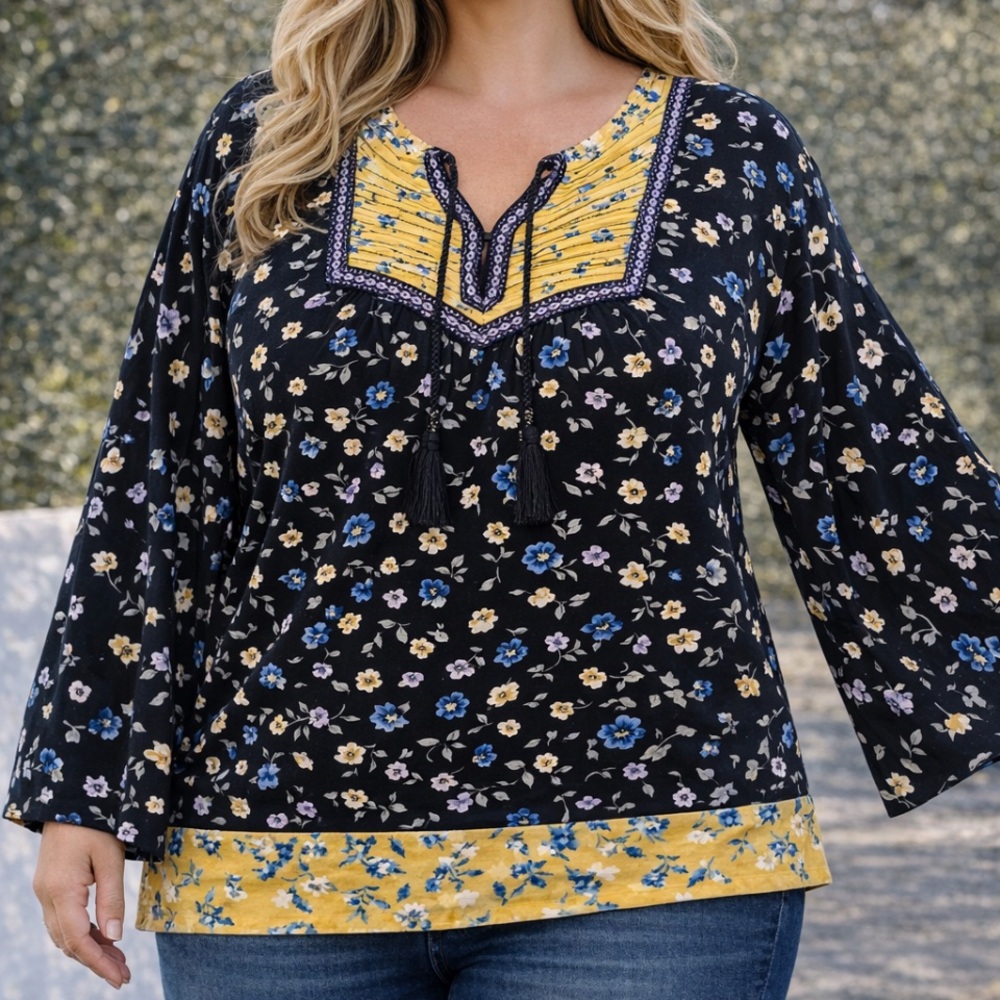 Boho/peasant style comfortable shirt